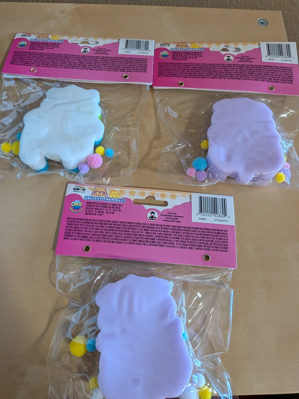 3 New Taba-licious Squeeze Toy - Purple Plush Character
